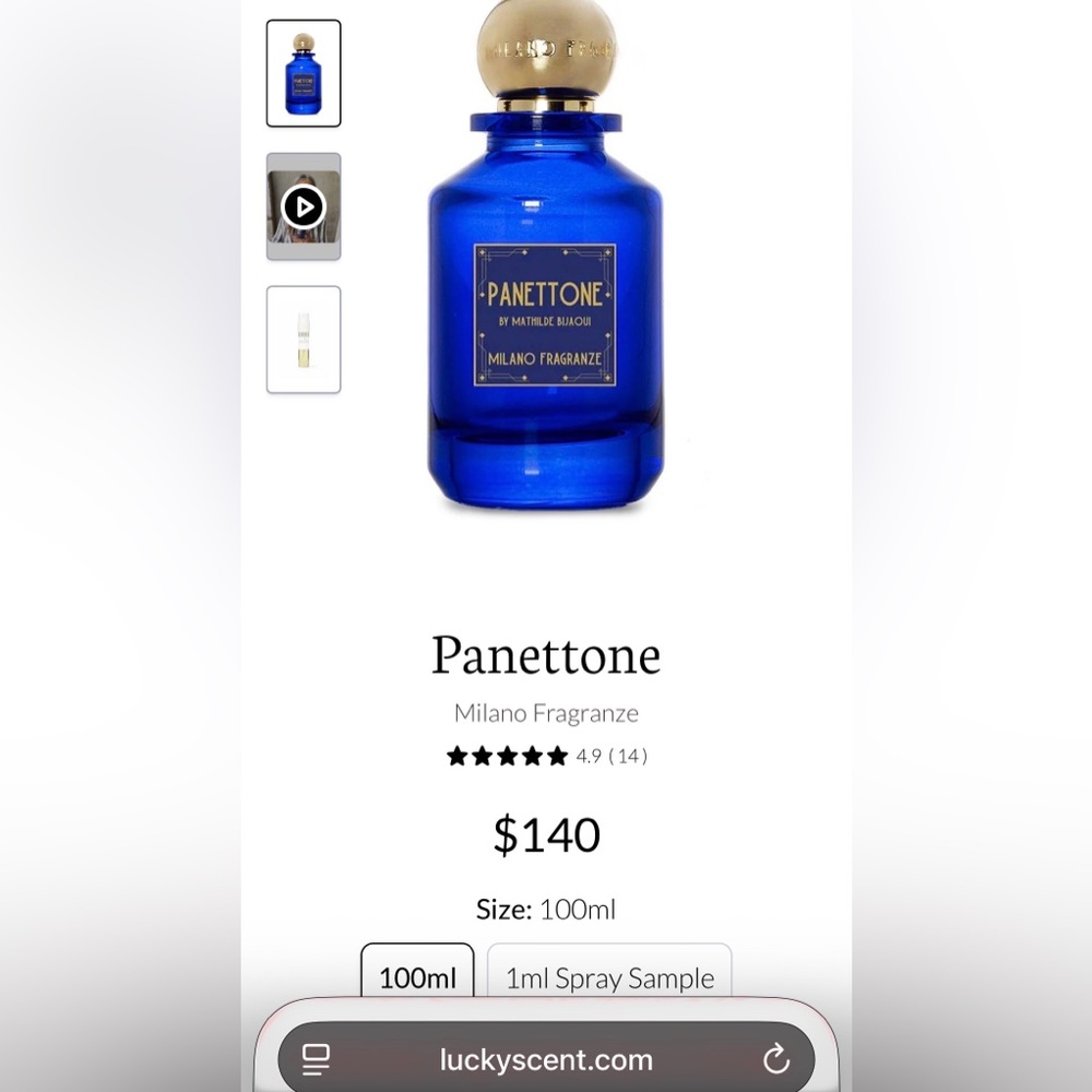 DONATING 4/21 | Milano Fragranze Panettone Niche Gourmand Perfume, Vanilla & Rum